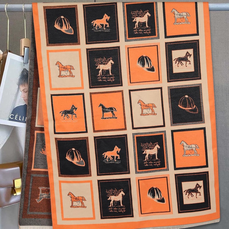 EXTREE Scarfs for Women Pashmina Silky Shawl Wrap for Evening Dressing Blanket Open Front Poncho Cape - Image 4